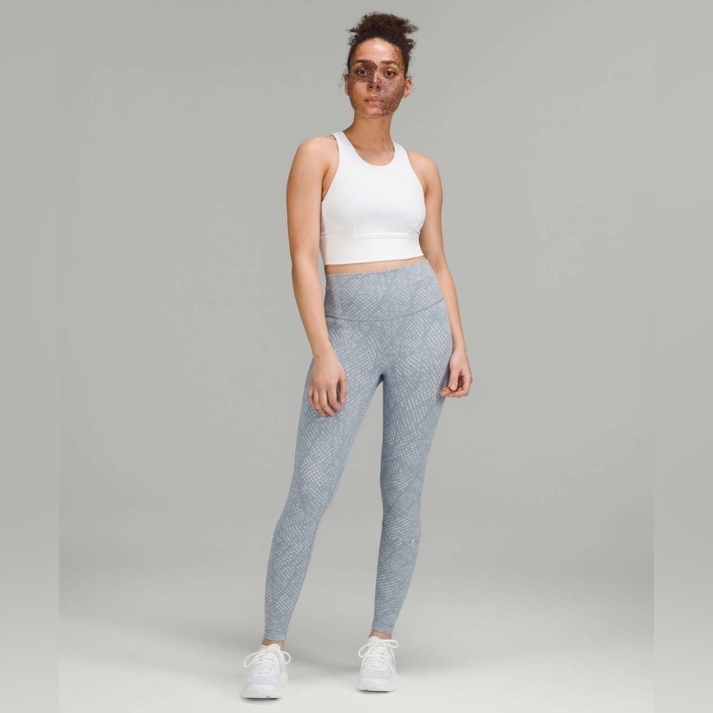 Lululemon Wunder Under High-Rise Tight 28" Reptilia Jacquard Chambray Size 8